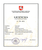 Licencija Nr. G-756-(667) atlikti geodezinius darbus