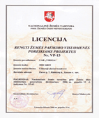 Licencija Nr. VP-13 rengti žemės paėmimo visuomenės poreikiams projektus